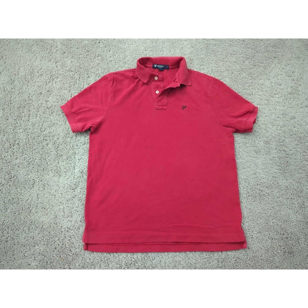 Cremieux Polo Shirt‎ Mens M Red Short Sleeve Logo Classic Golf Preppy